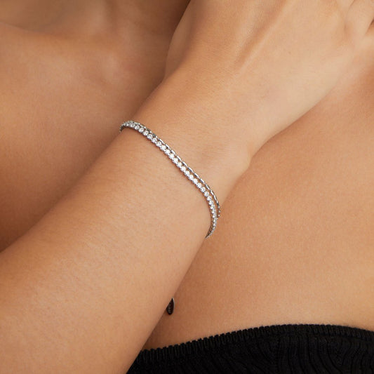 Arelia Krystal Sølv Armbånd