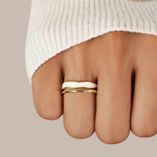 Lagret Sahara Guld Ring