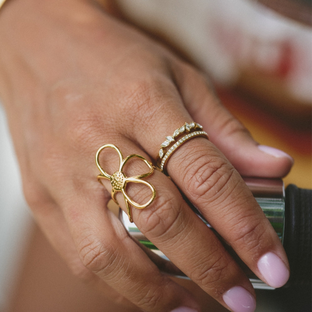 18K Guld Mia Krystal Ring