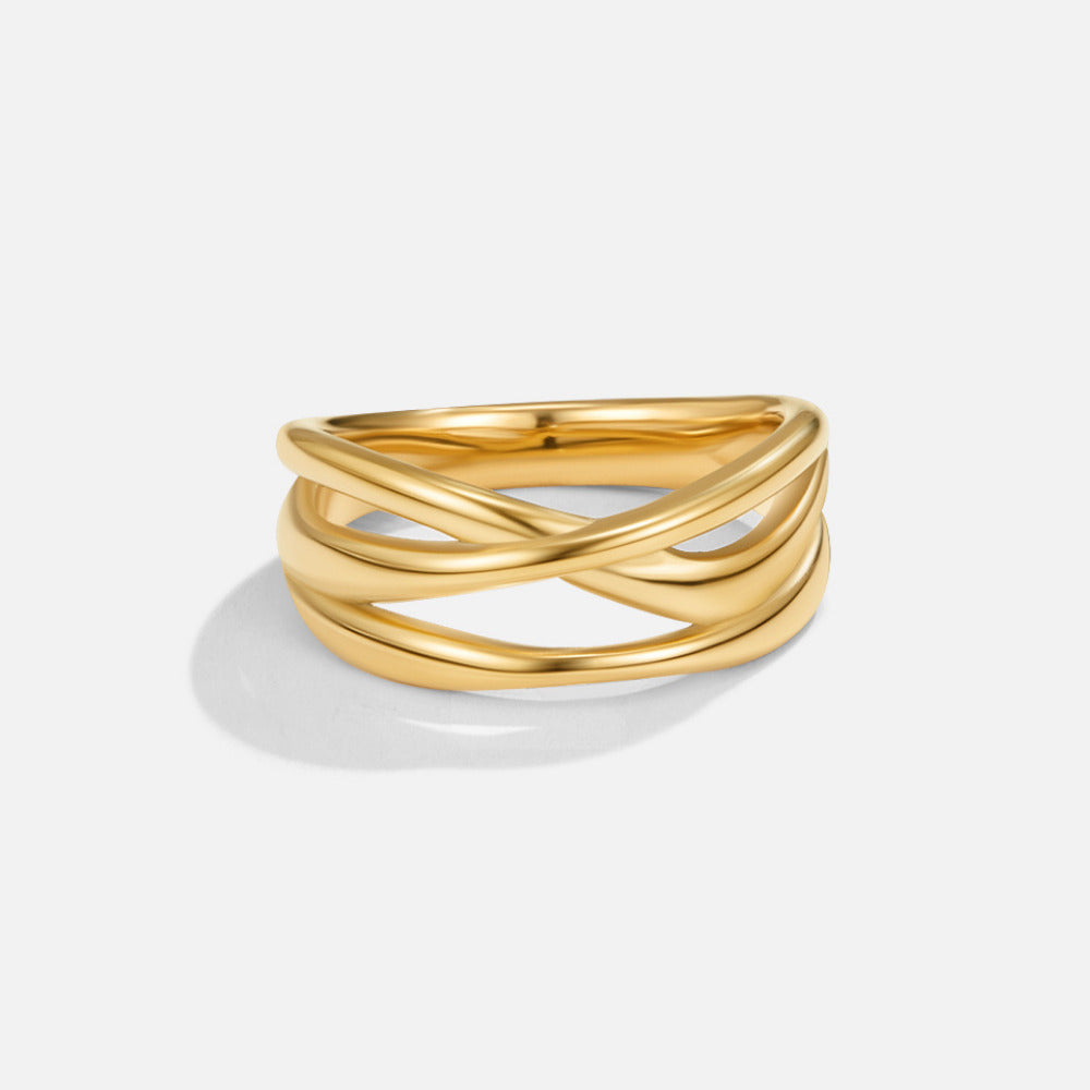 Sammenflettet Maisie Guld Ring