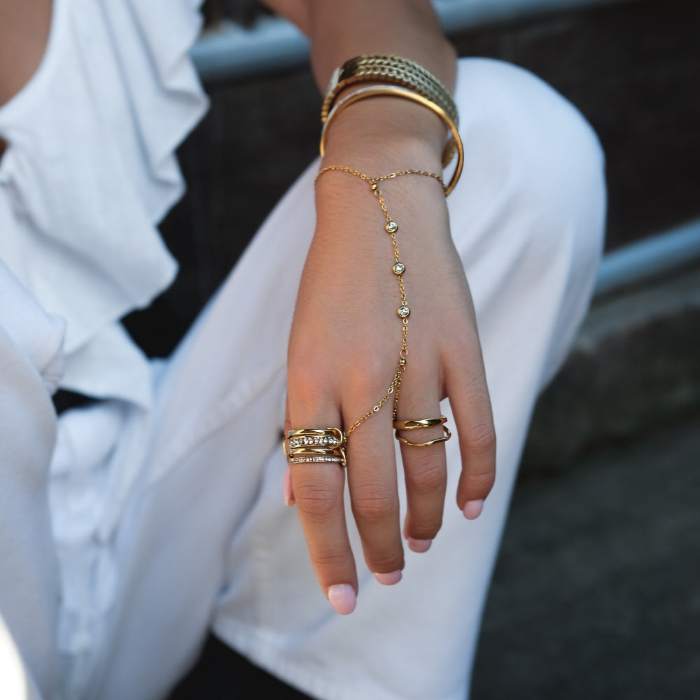 'For evigt' Link Krystal & Guld Ring