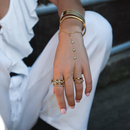 'For evigt' Link Krystal & Guld Ring