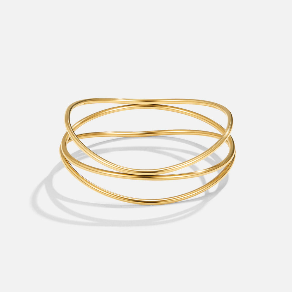 Sabrina Guld Lagdelt Armbånd