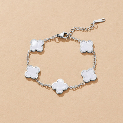 Sølv Kløver Armbånd