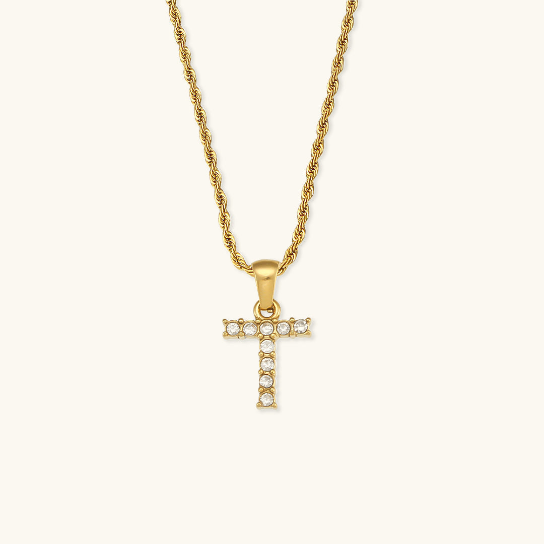 Maeve Bogstav Initial Diamanthalskæde