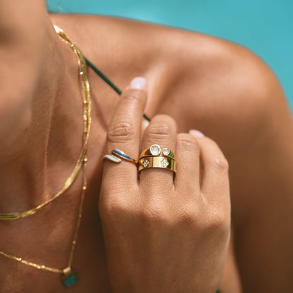 Vintage Aquamarine Wrap Ring