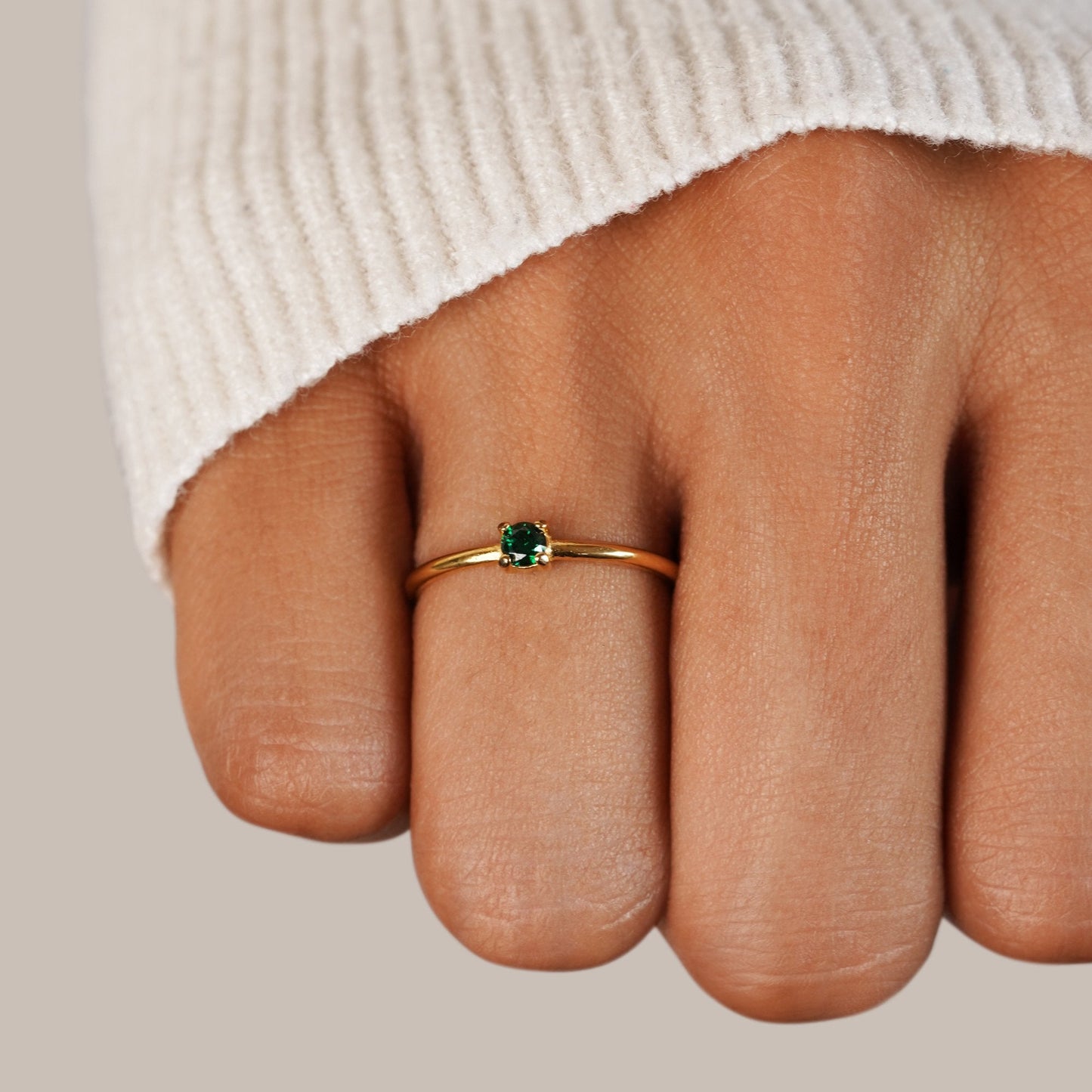 Fødselssten 18K Guld Ringe