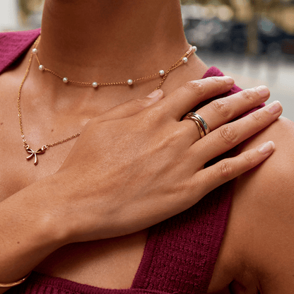 Elena Tre-Farvet Loop Ring