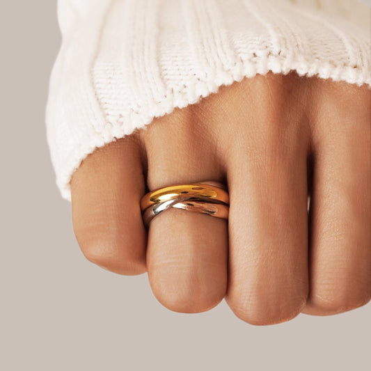 Elena Tre-Farvet Loop Ring