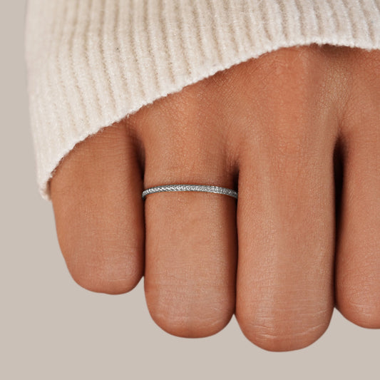 Sølv Evighed Krystal Ring