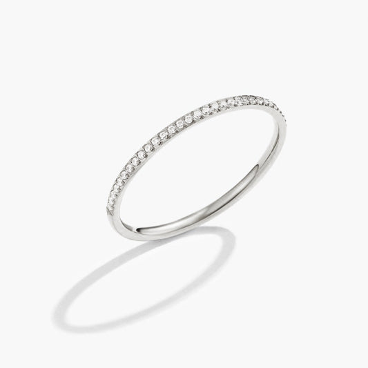 Sølv Evighed Krystal Ring