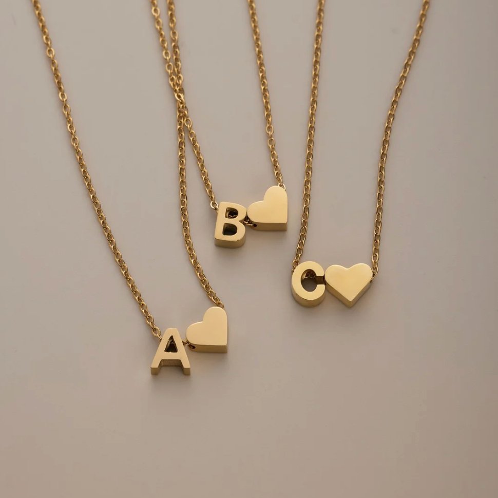 Evig Kærlighed & Brev Guld Halskæde