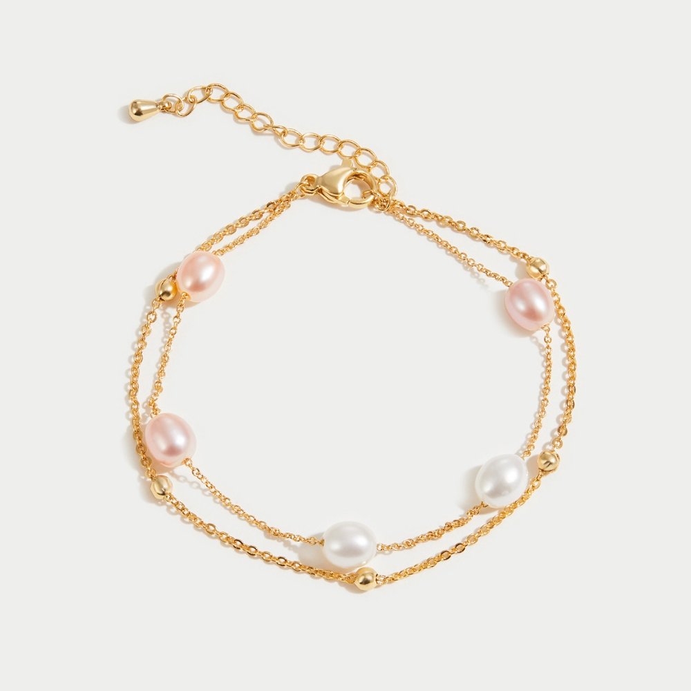 Sølvperle Laget Armbånd