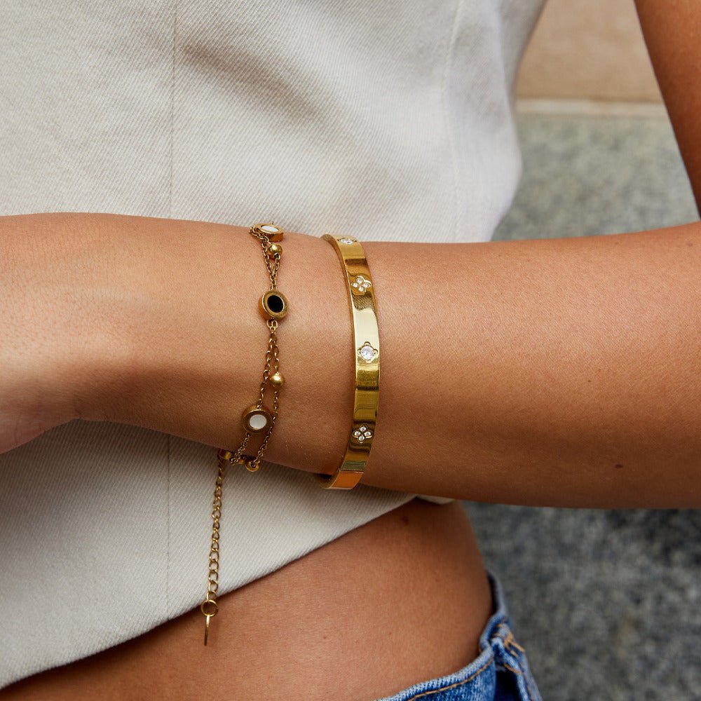 Guld Kløver Armbånd