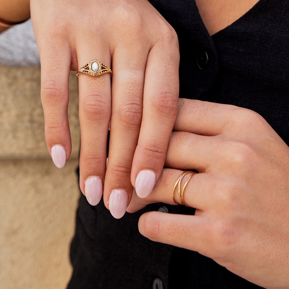 Guld Uendelig Loop Ring