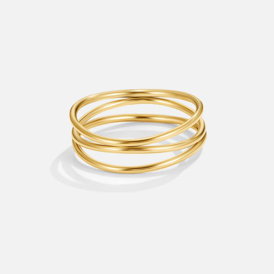 Guld Uendelig Loop Ring