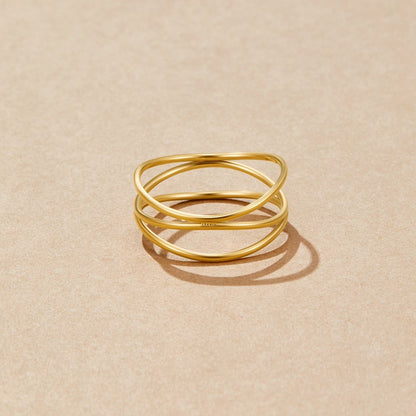 Guld Uendelig Loop Ring