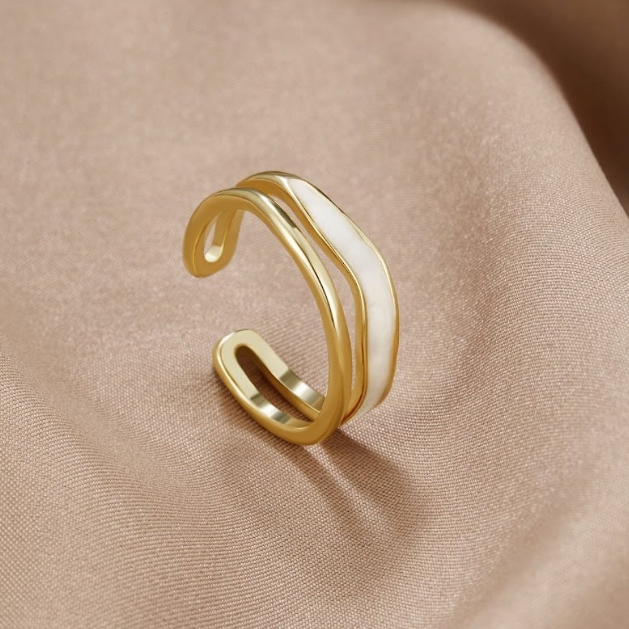 Lagret Sahara Guld Ring