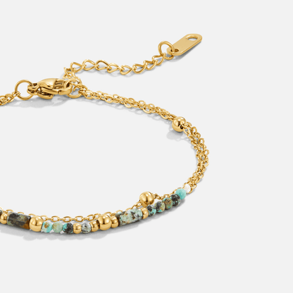 Lagdelte Sten Perle Armbånd