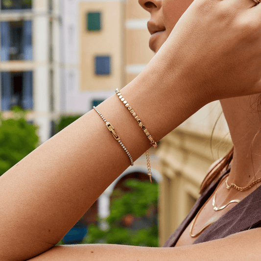 Lexi 18K Guld Terning Armbånd