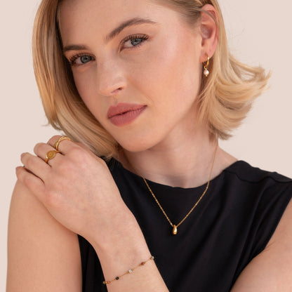 Lulu Perle Sten Armbånd