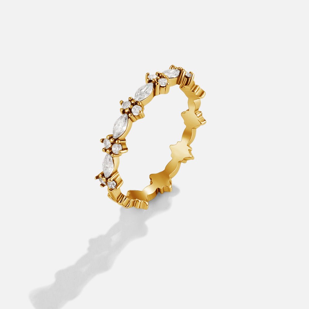 Luxe Krystal Guld Ring