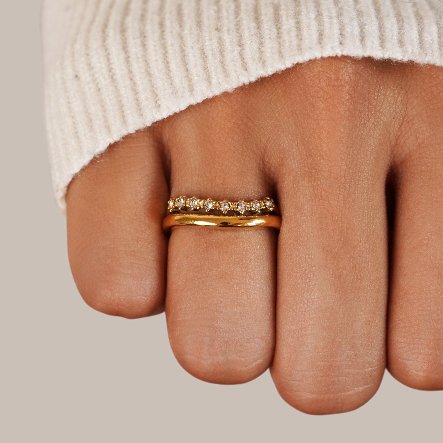Marissa Hvid Krystal Lagdelt Ring