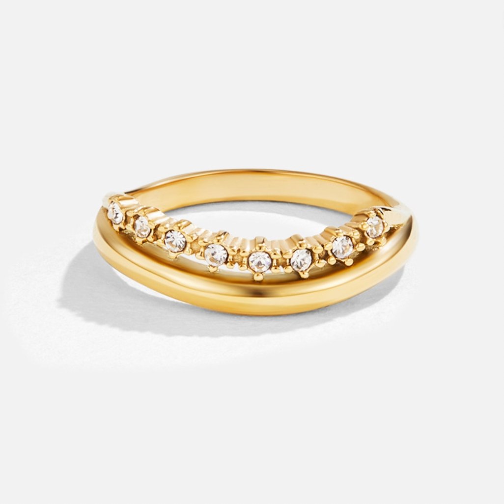 Marissa Hvid Krystal Lagdelt Ring