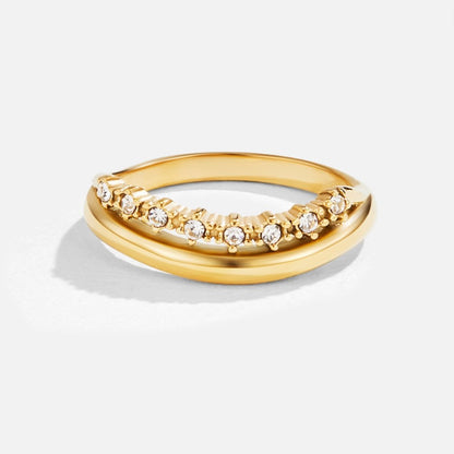 Marissa Hvid Krystal Lagdelt Ring