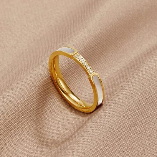 Moder Perle & Krystal Ring