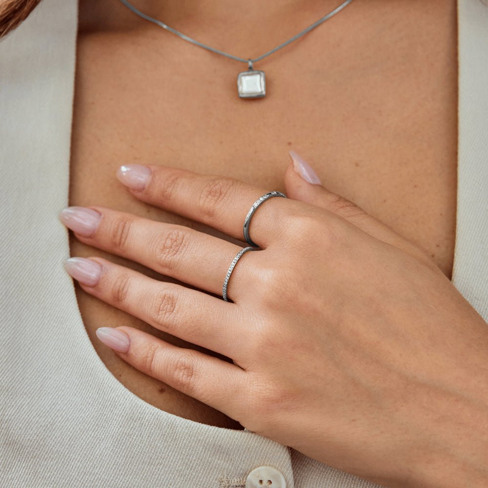 Sølv Evighed Krystal Ring