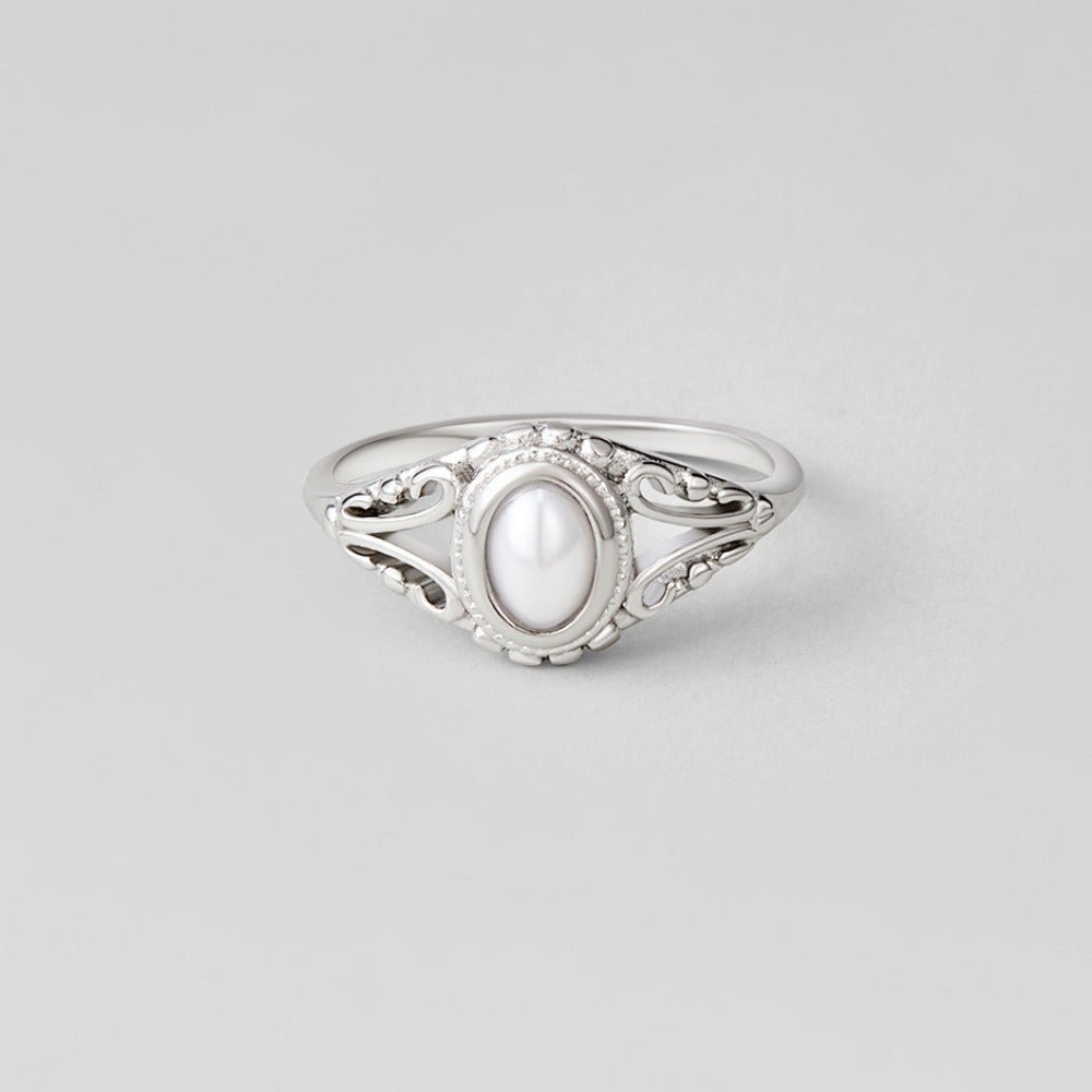 Sølv Vintage Royal Perle Ring