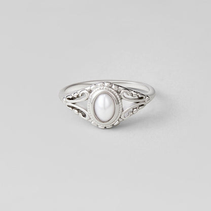 Sølv Vintage Royal Perle Ring