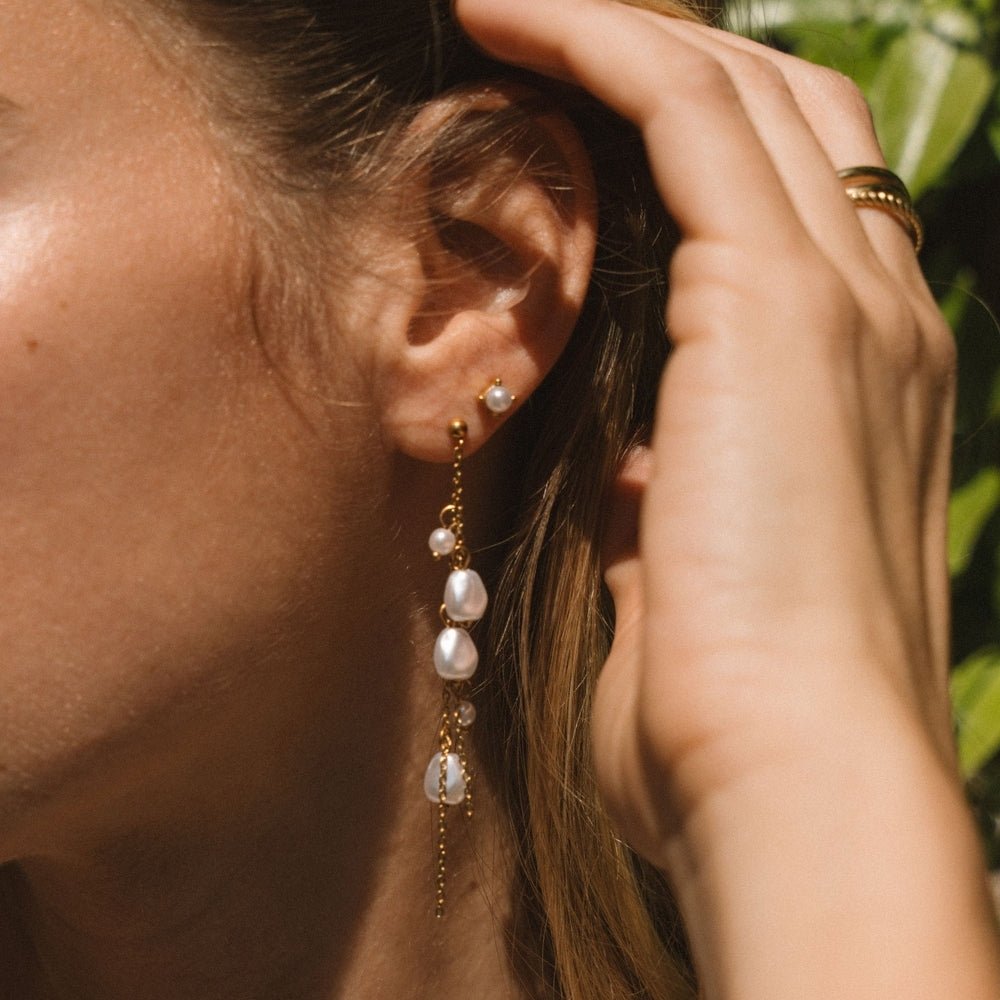 Sofia Perle Stud Øreringe