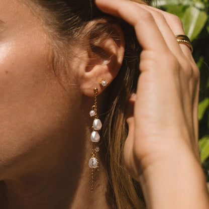 Sofia Perle Stud Øreringe