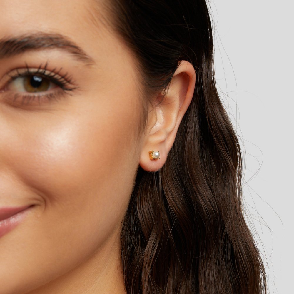 Sofia Perle Stud Øreringe