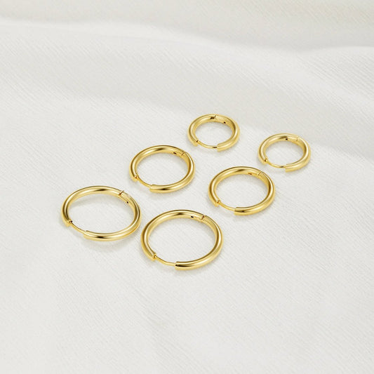Triple Hoop Øreringe Sæt