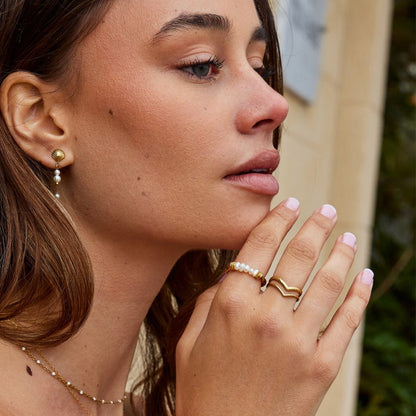 Twisted Classic Ferskvandsperle Ring