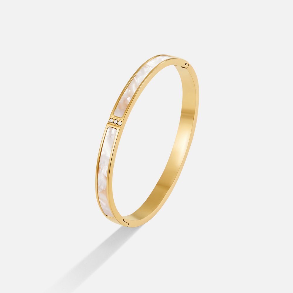 Hvid Sahara Guld Armbånd