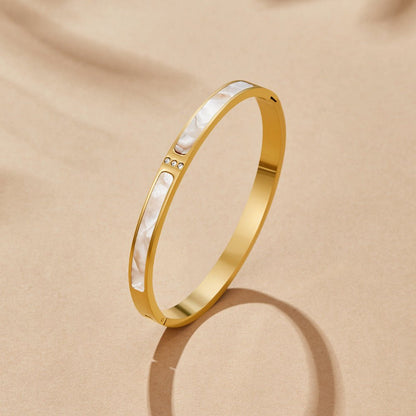Hvid Sahara Guld Armbånd
